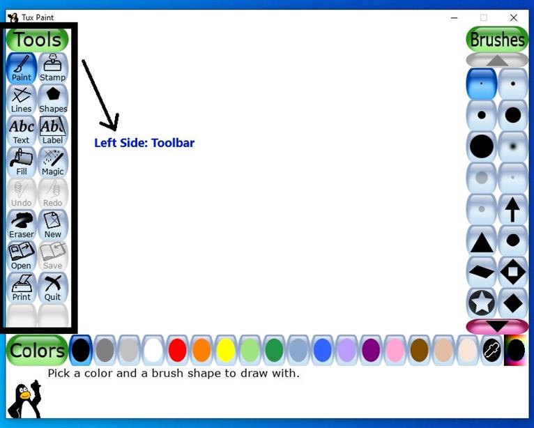 Screens in Tux Paint — lesson. Science State Board, Class 7.
