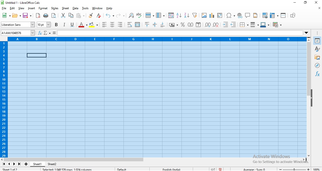 Introduction to LibreOffice Calc — lesson. Science State Board, Class 8.