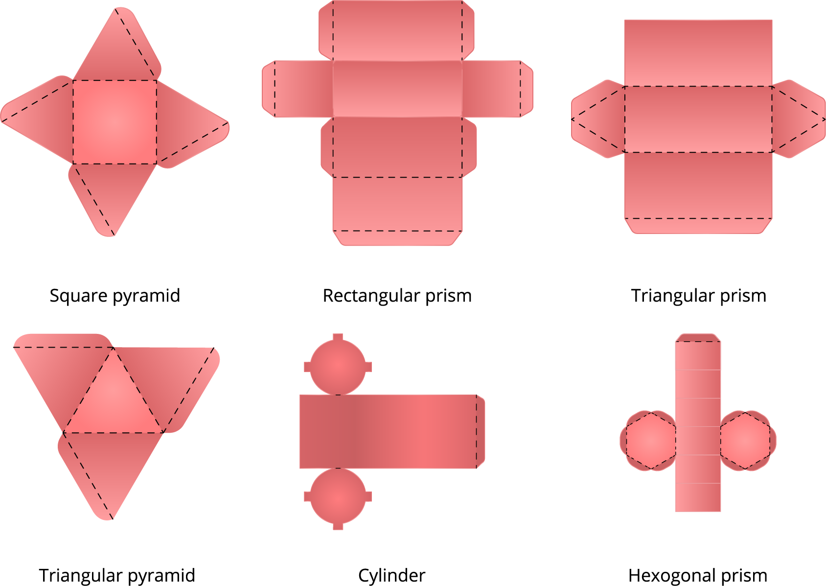 Nets for making a 3D shapes — lesson. Mathematics State Board, Class 8.