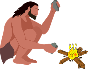 discovery of fire by early man pictures