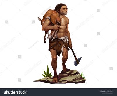 stock-photo-illustration-of-neanderthal-man-carried-a-deer-on-his-shoulder-and-held-the-stone-ax-in-the-other-1408347041.jpg