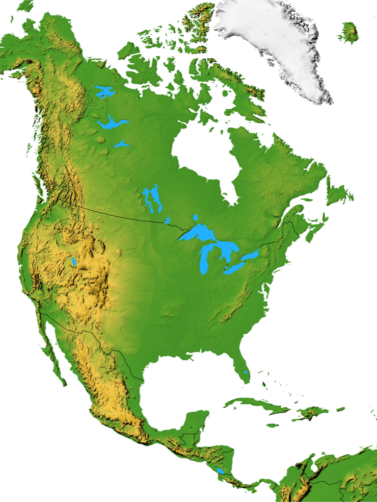 Physical features of North America — lesson. Social Science, Class 7.