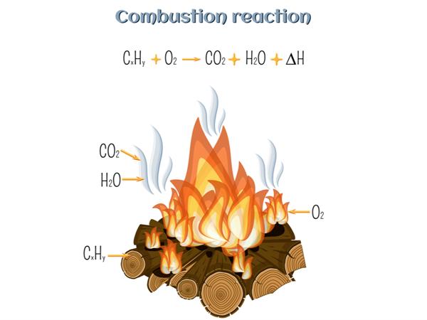 Combustion Reaction And Its Type — Lesson. Science State Board, Class 7.