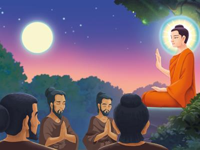 Preaching of deals buddha