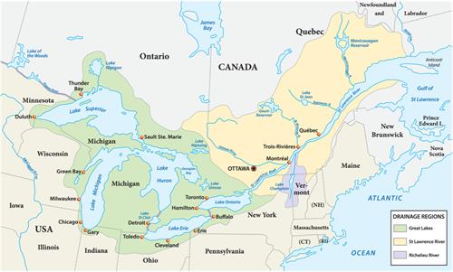 Map of the great lakes - North America.jpg